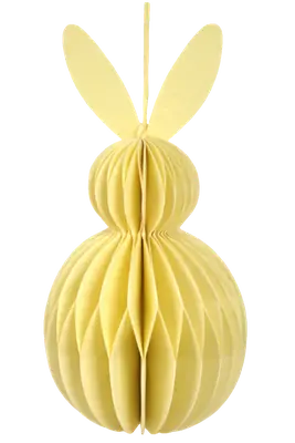 Papierhase gelb